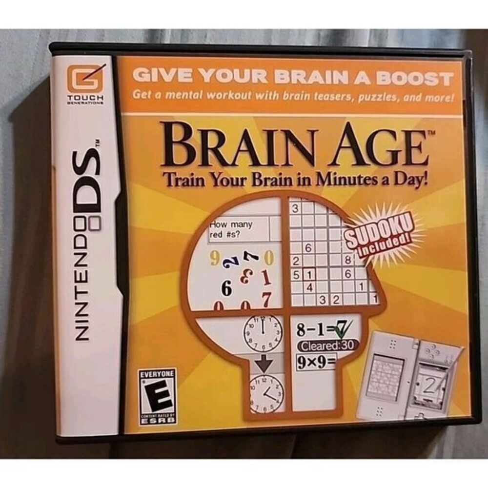 Nintendo DS Brain Age Train Your Brain In Minutes A Day Manual Included‎ Pre Own